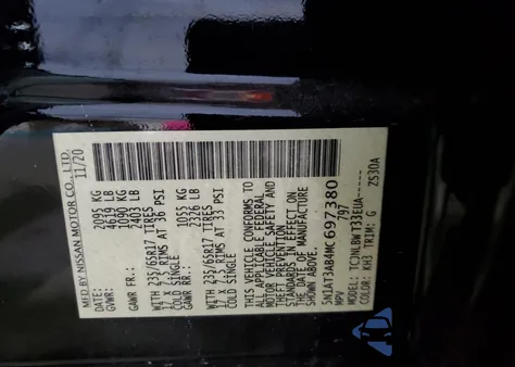 2021 Nissan Rogue S from USA, damaged, VIN 5N1AT3AB4MC697380